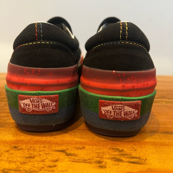 Slip on Vans glitter sparkly multicolor platform preowned - Picture 2 of 7